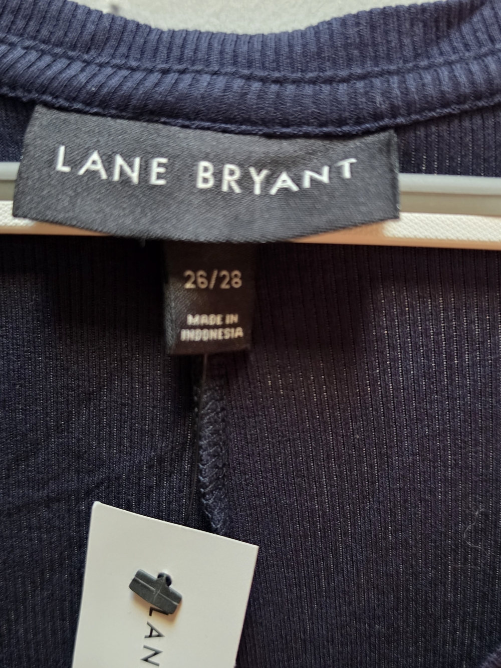 Navy Ribbed Swing Dress - Picture 3 of 3
